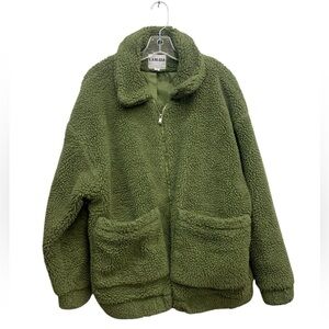 I.am.Gia LARGE‎ olive pixie coat jacket teddy SZ Small